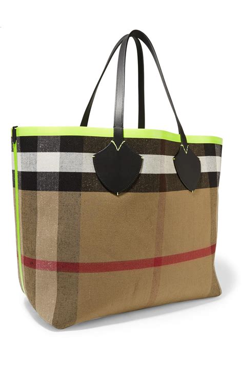 burberry canvas bag|burberry reversible tote bag.